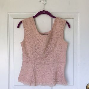 Rose pink Lace Tank top